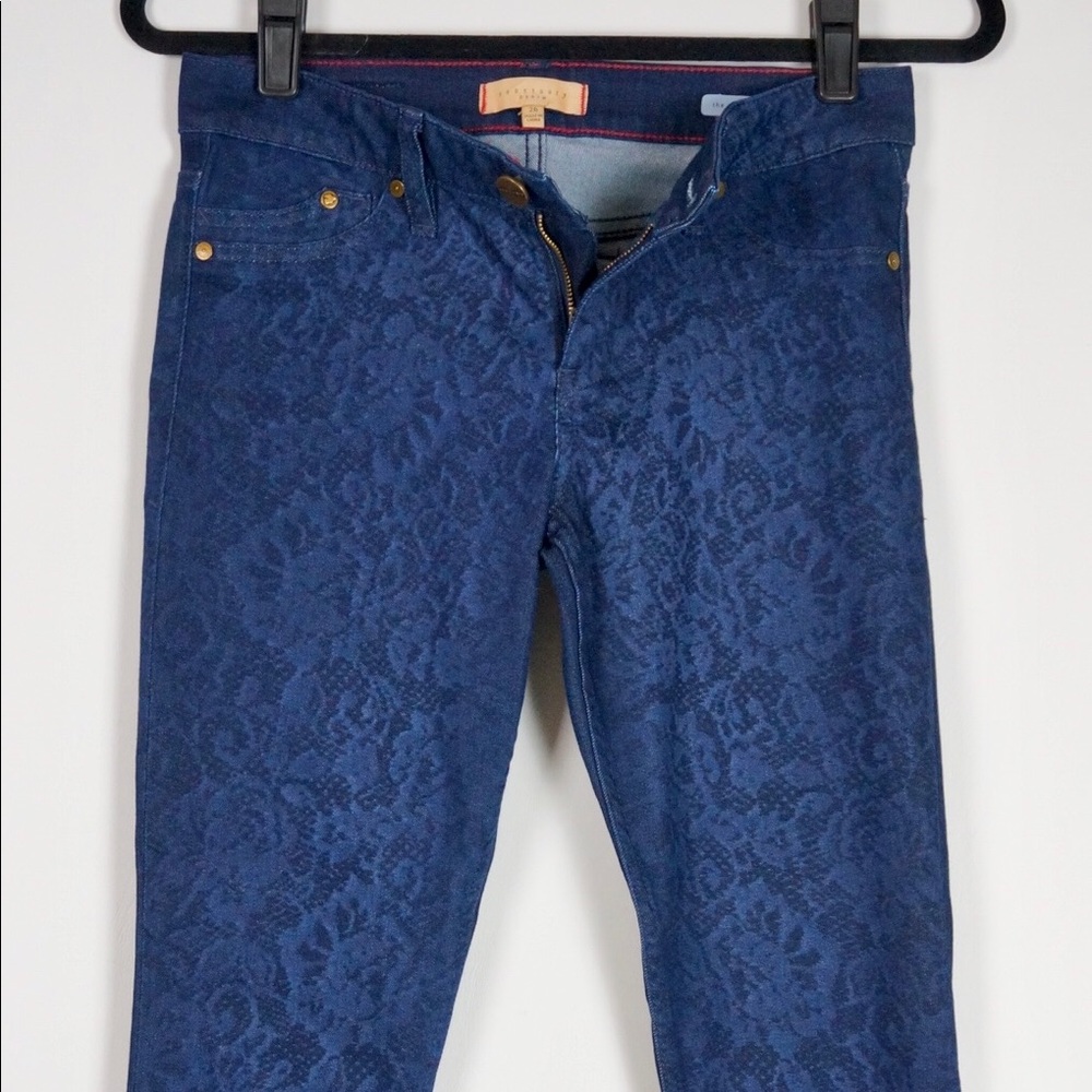Sanctuary Cropped Skinny with subtle lace pattern.